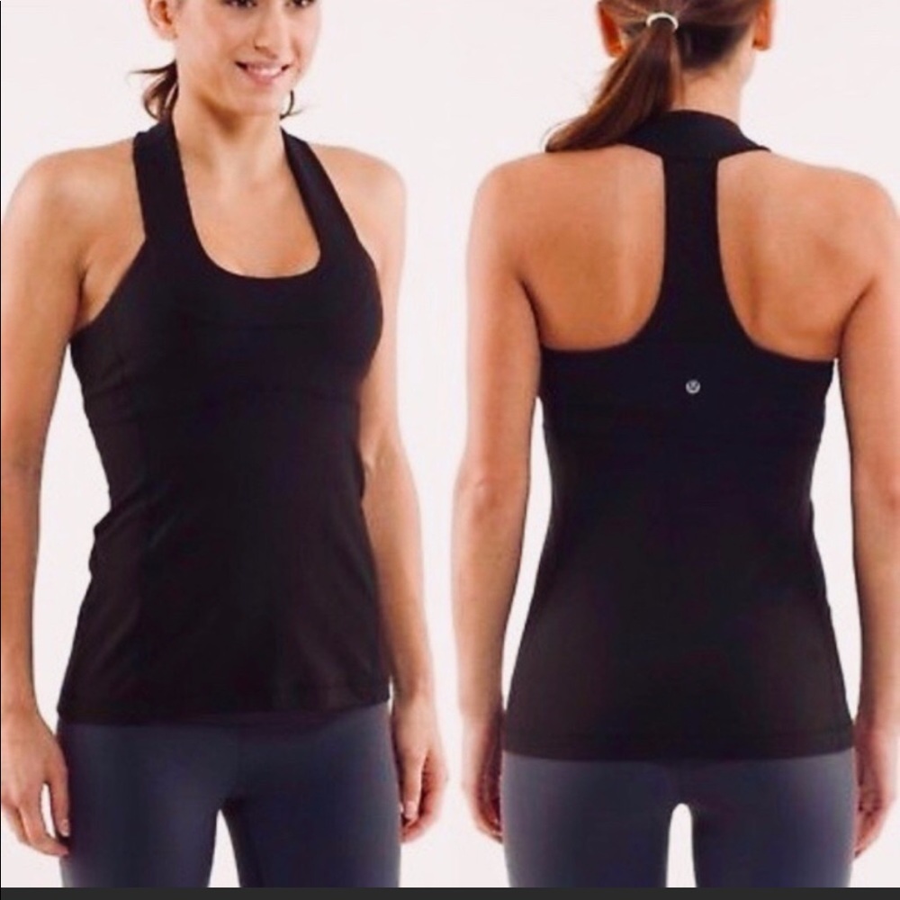 Lululemon Scoop Neck Racerback Tank in Black